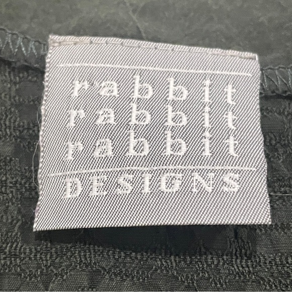 Rabbit Rabbit Rabbit Vintage Dark Green Button Down Shirt 12 Medium Cottagecore - Picture 11 of 15